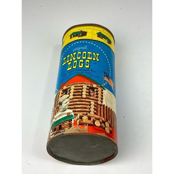 Vintage Original Lincoln Logs Set 2C - Missing Lid CK1538 - Picture 8 of 10